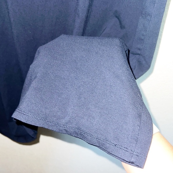 Loft Navy Blue Keyhole Tie Back Mini Short Sleeve Dress - Picture 7 of 7